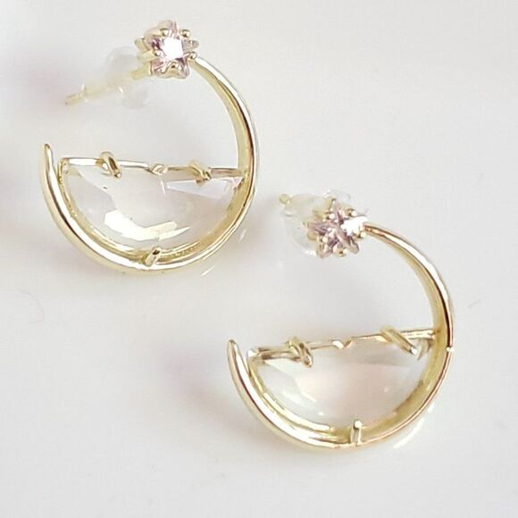 New! Anna Glass Hoop Earrings - Picture 11 of 15